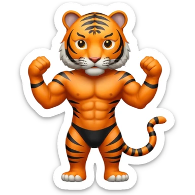 Tiger body sticker