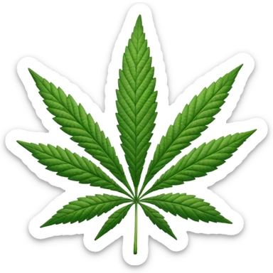 Marihuana hoja emoji sticker