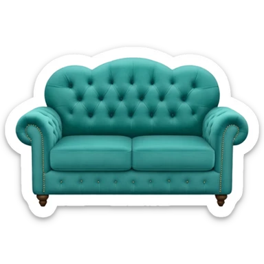Teal couch sticker