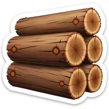 bad wood logs sticker