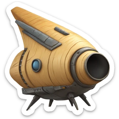 Painted Flying Starship spacecraft bird’s house wooden  sticker