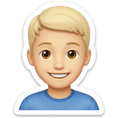 smiling light-skinned boy portrait sticker