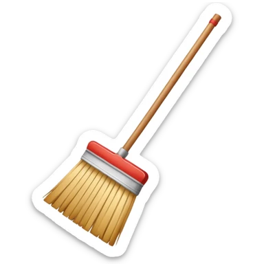 broom for cleaning sticker