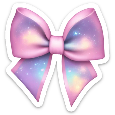 pastel pink galaxy bow sticker