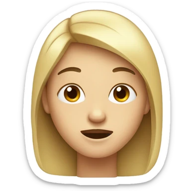 Facial expression with dark circles sticker