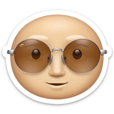 Y2K brown rimless sunglasses sticker