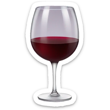 Red wine glass sticker
