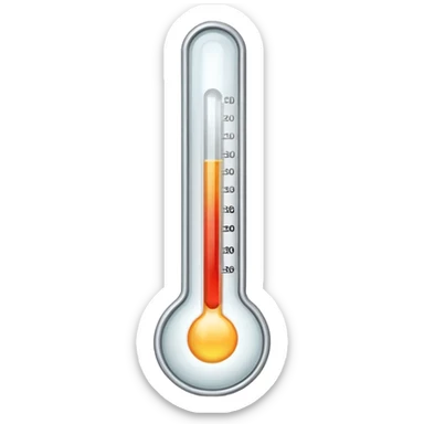 a medical thermometer whose temperature has risen too much high sticker