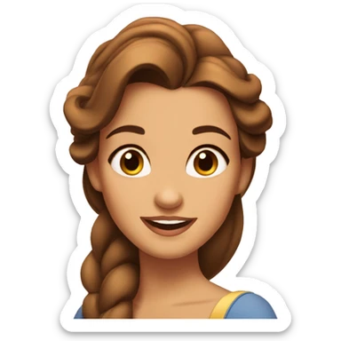 Belle from beauty and the beast sticker