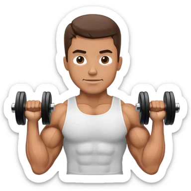 guy how to do bicep curls sticker