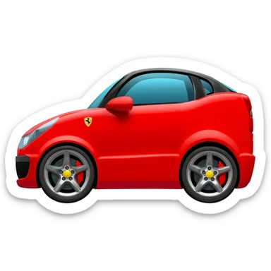 Quiero  un Ferrari rojo sticker