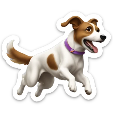 Agility dog jumping over anvil sticker