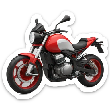 Moto sportive rouge  sticker