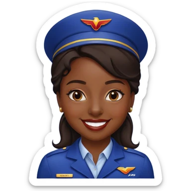 Southwest airline attendant black girl  sticker
