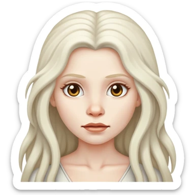 white cave woman sticker