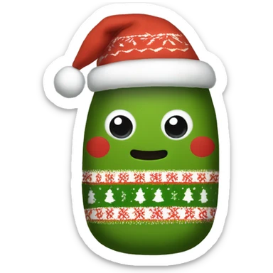 Pickle wearing a Christmas sweater sticker