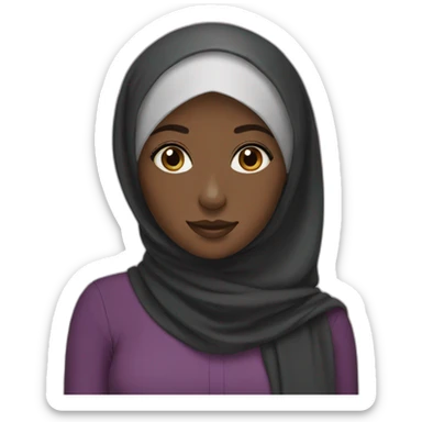 Black hijabi girl  sticker