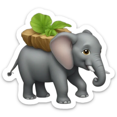 Éléphant sur hippopotame sticker