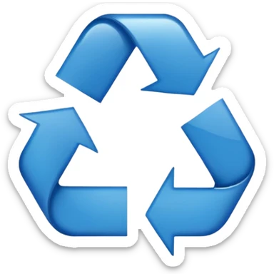 CIRCULO COM SETASSIMBOLO DE RECICLEAGEM REDONDO AZUL sticker