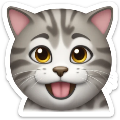 cat with slap sticker