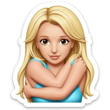 Britney Spears hugging Britney Spears sticker