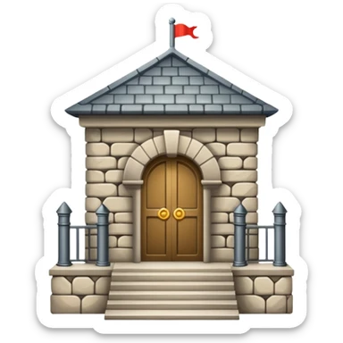 guard post near palace gates show in front of palace gates sticker