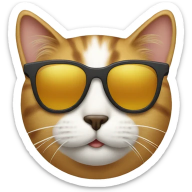 Cat with sunglasses sticker