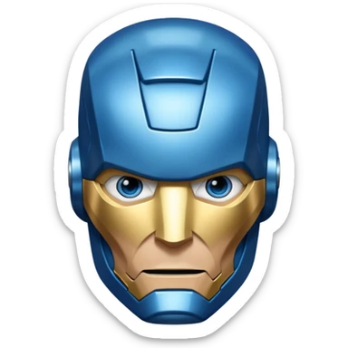 BLUE SUPERHERO IRON MAN  sticker