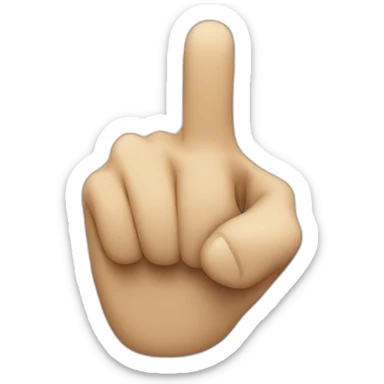 Design a pointing finger emoji directed towards the viewer sticker