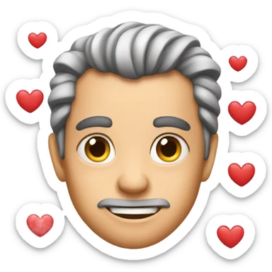 👹 with hearts sticker