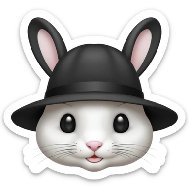 Lapin qui sort d’un chapeau sticker