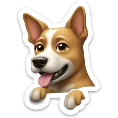 Dog drives sportcar sticker