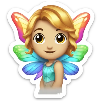 Rainbow-Diamond-Gem-Butterfly-Fakémon sticker