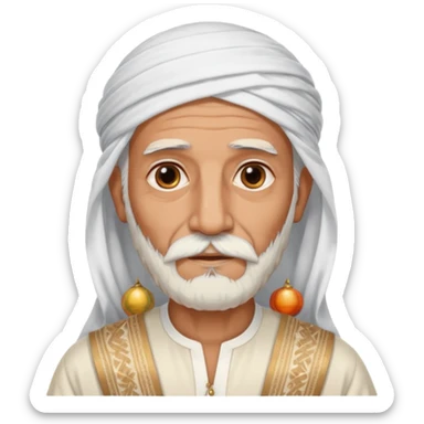 old emirates guys wearin gUAE cloths with white beared .. he works in the sea sticker