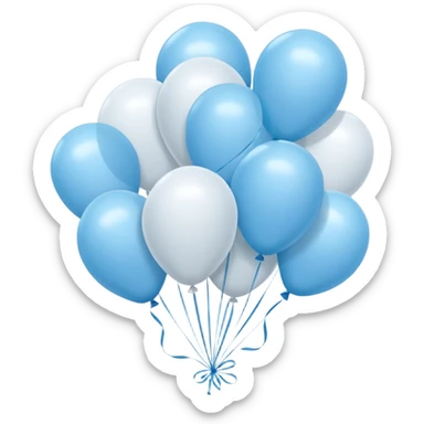 Make balloons that are white and light blue, make lots of them sticker