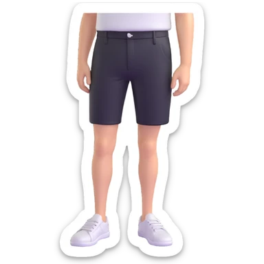 person wearing short black pants sticker