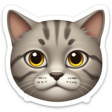 Cat with face of disappointment sticker