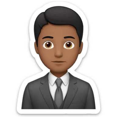 professional brown skin black hairmale lawyer sticker