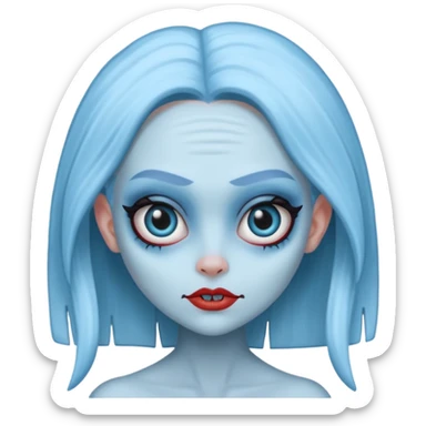 Ghoulia yelps monster high, pale blue skin sticker