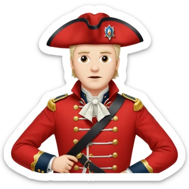 Loyalist Patrick Ferguson at the Revolutionary war Battle of Kings Mountain, with Wolves around him. sticker