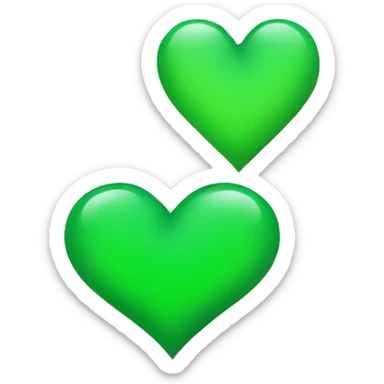 Green heart sticker