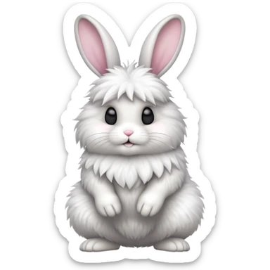 The bunny emoji but in an active pose looking cool sticker