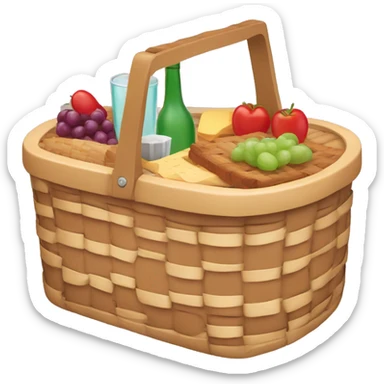 picnic basket and picnic matt sticker
