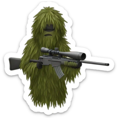 Ghillie sniper sticker