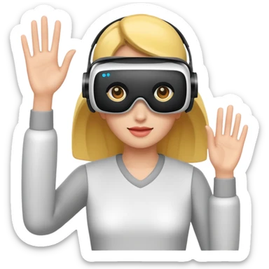 VR wear woman sticker