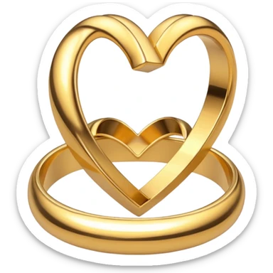 Wedding gold love sticker