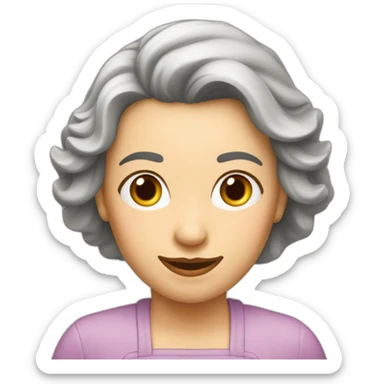 Frau-braunhaarig-essen-glücklich- sticker