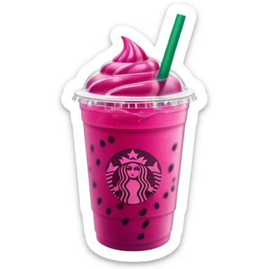 Starbucks dark pink dragonfruit refresher sticker