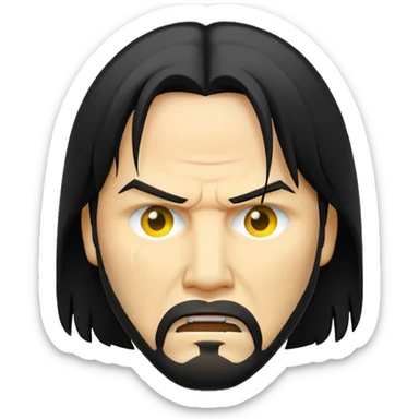 Angry John wick emoji 100x100 pixel sticker