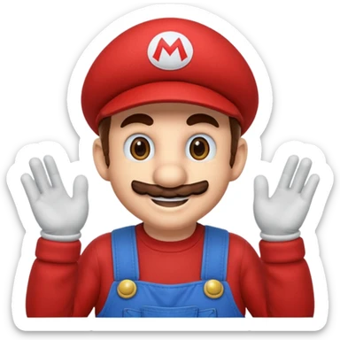 Super mario no gloves sticker